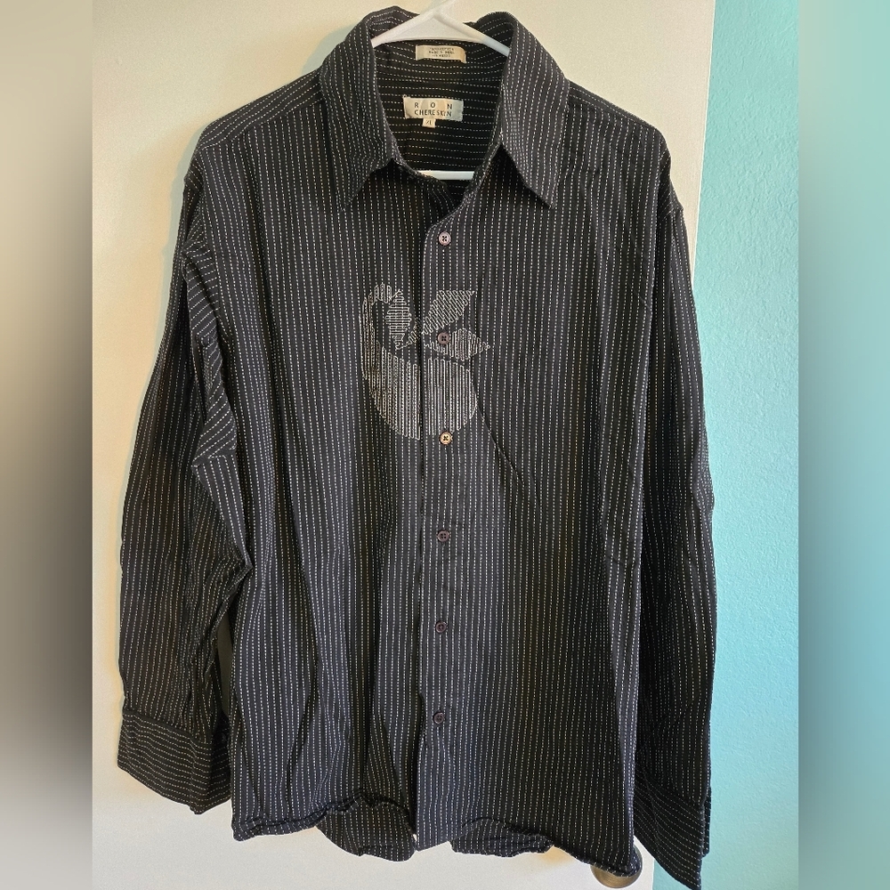 Ron Chereskin Black Button-up Size XL